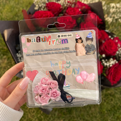 Kişiye Özel Çocukluk Fotoğraflı Mini Buket | Hotkutu