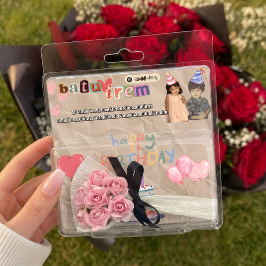 Kişiye Özel Çocukluk Fotoğraflı Mini Buket | Hotkutu
