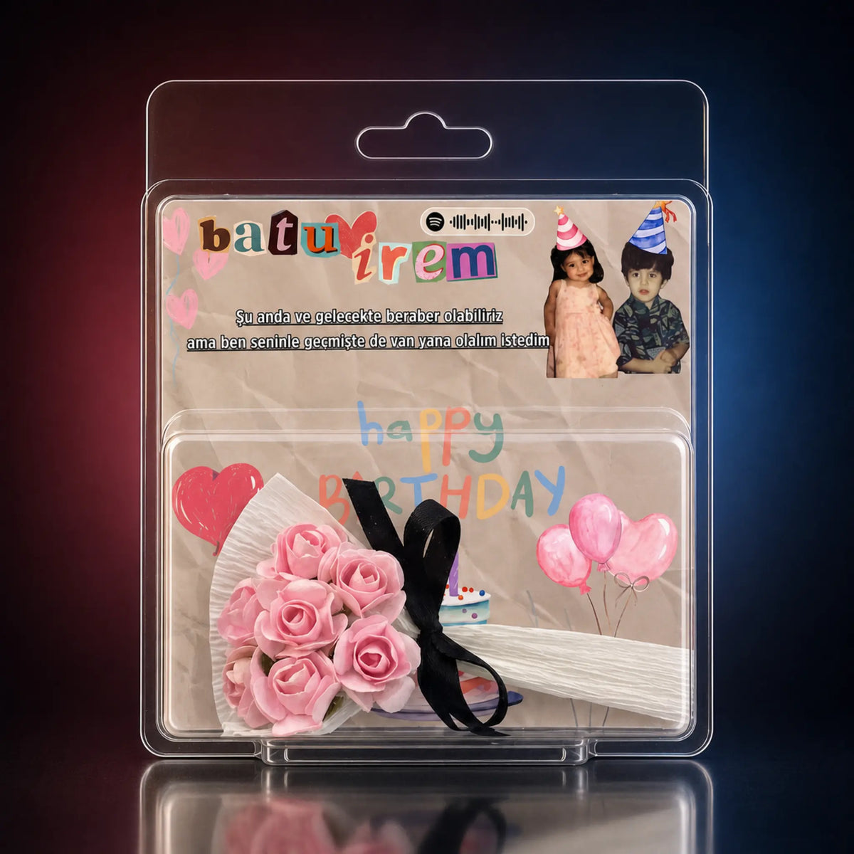Kişiye Özel Çocukluk Fotoğraflı Mini Buket | Hotkutu