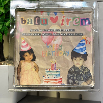 Kişiye Özel Çocukluk Fotoğraflı Mini Buket | Hotkutu